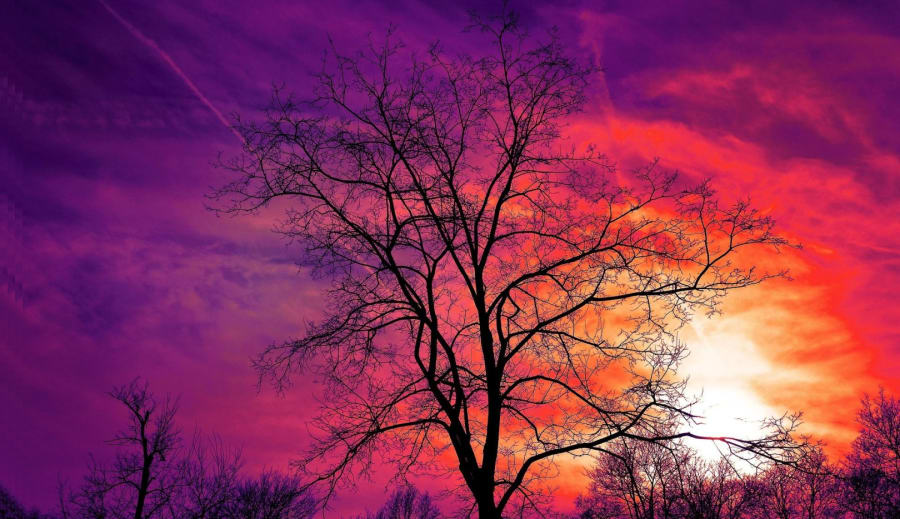 Solnedgångens magiska möte mellan sol och måne